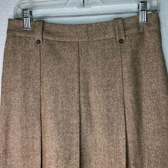 New! Lavinia Club Pleaded Preppy, Academia Gold Metallic/Brown Skirt Sz Small - Picture 4 of 11